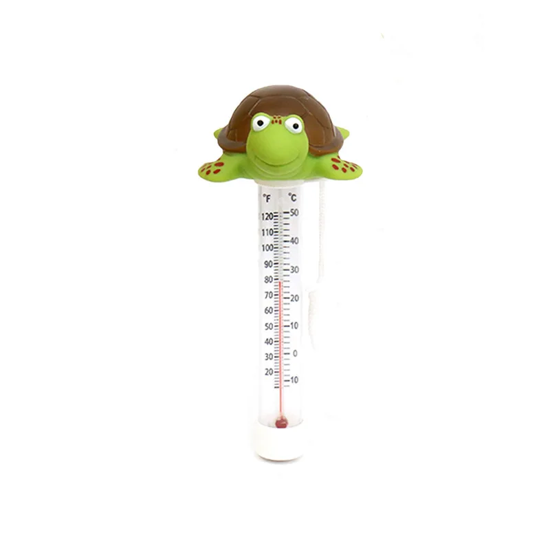 

Turtle Pool Thermometer Floating Thermometer Swimming Pool Thermometer with String, Green