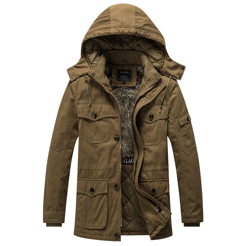 

2021 New Custom jacket for men Coat Warm Fashion Cotton Casual Outwear mens hooded Jackets