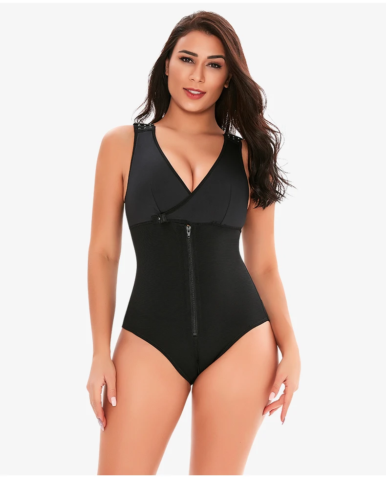 

Plus Size Firm Control Postpartum Recovery Bodysuit with zipper Breast-Feeding High Waist Shapewear Body Slim Women Body Shaper