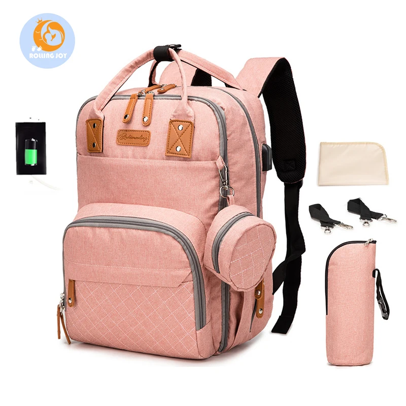 

Large upgraded diapers baby bag 5 in 1 mummy nappy changing bag sac langer waterproof diaper bag backpack with changing station, Customized colors