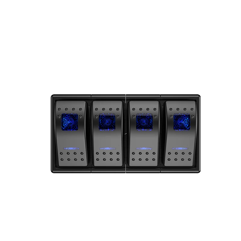 LED Backlit 3 Gang Marine Switch Panel 4 Gang Boat Car Rocket Switch Panel 5 Pin ON/Off Toggle Panel