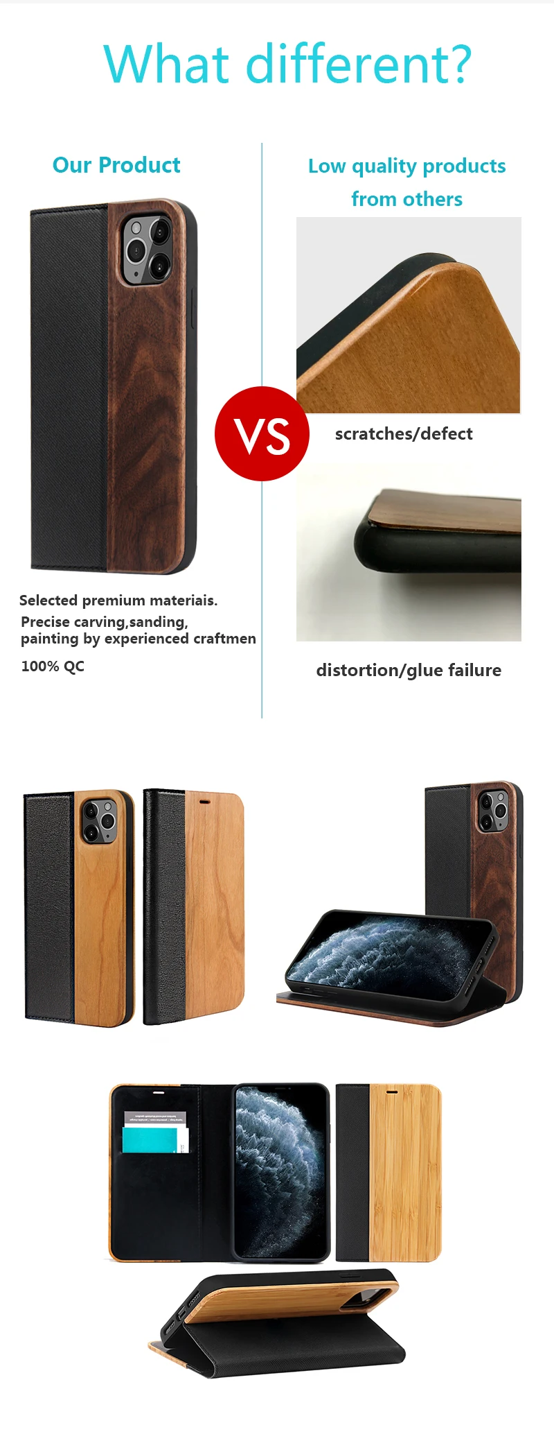 Funda De Teléfono Móvil Con Tapa Cartera Personalizada Para Iphone 11