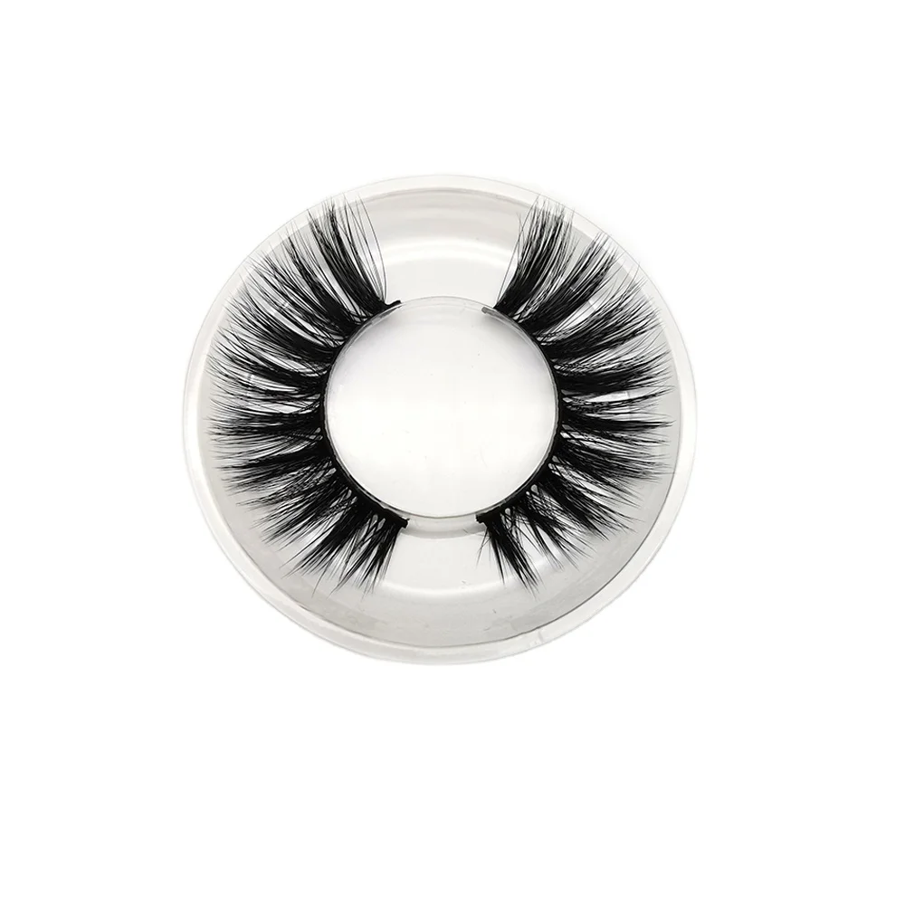 

Wholesale fluffy natural 3D faux mink eyelashes private label synthetic silk lashes false eyelashes vendor, Black color