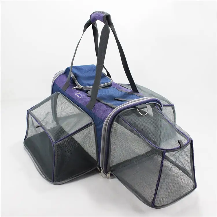 

Airline Approved Wholesale Fashion Soft Sided Foldable Travel Portable Expandable Tote Handbag Backpack Bag Cat Dog Pet Carrier, Customized color