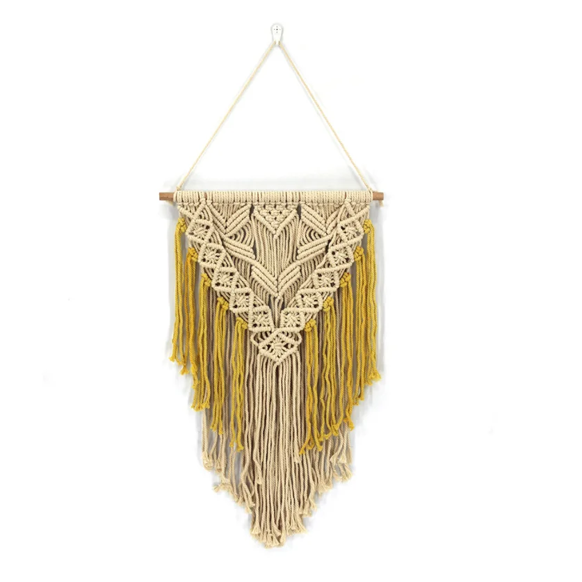 

Wholesales Macrame Hand Woven Wall Hangings Boho Bohemian Bedroom Wall Art Decor Home Geometric Dorm Room Decoration Tapestry