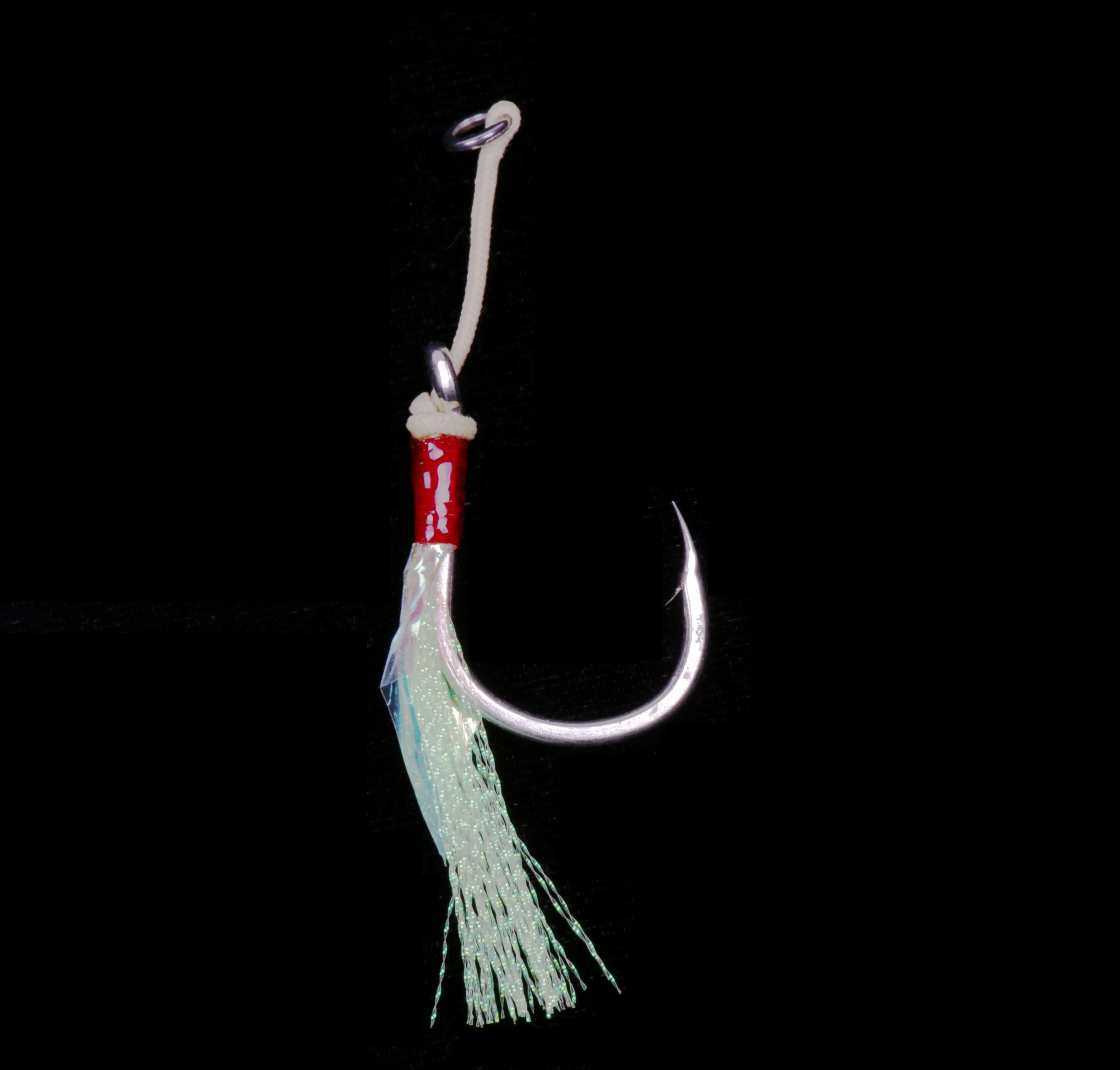 

Iron Plate single Hook with colorful Silk Boat Fishing Hook Sea Fishing Hook, Shown as photo