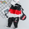 &Other Fairies Hooded Clashing Colors Patchwork Elements Of A Sporty Style Children Boy Set Kid Winter Cloth