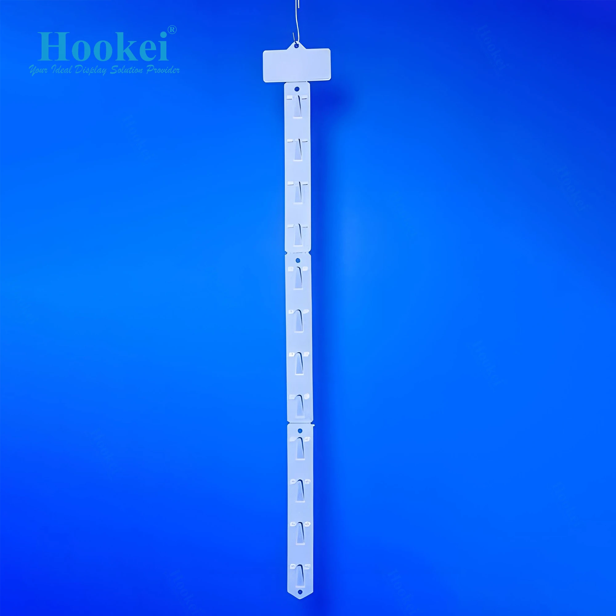 

Merchandising 12 Hooks Retail Hanging Display Injection Plastic Clip Strip for Supermarket