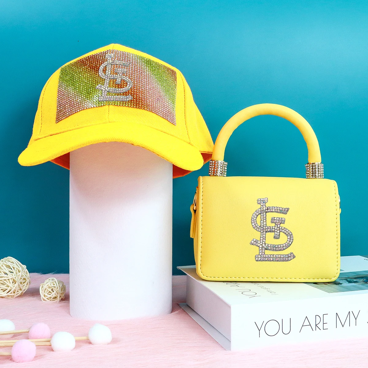 

Fashion new product matcthing purse and hats set women high quality purses hand bag set, 12 colors