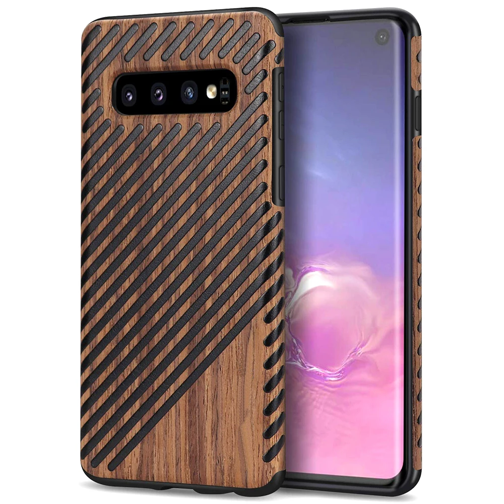 

Hotselling IMD Wooden TPU Case For Samsung Galaxy S10 /S10 Plus Phone Cover