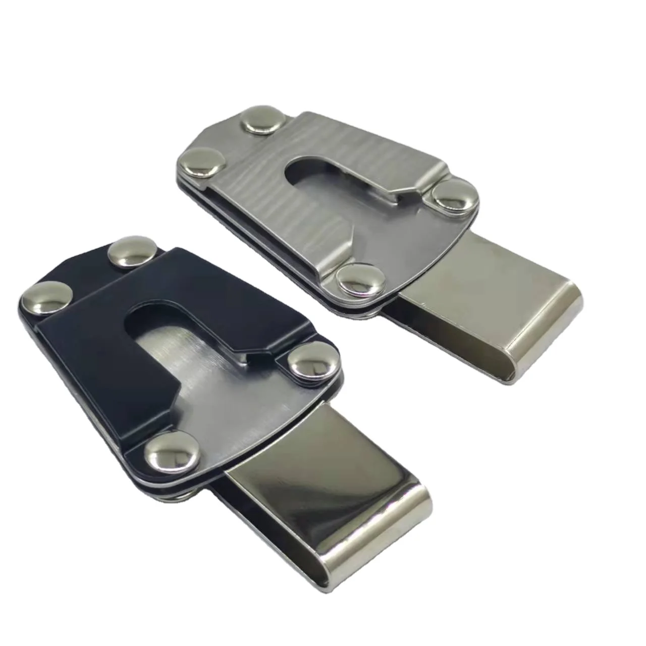 

High quality radio stainless steel metal swivel belt clip, Black/nickel