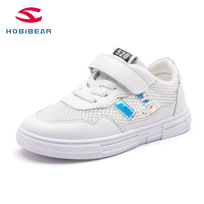 

Hobibear 2021 Fashion White Street Style Casual Sneaker Kids Walking Sneaker for Girls Outdoor Life Shoes Kid School Shoes, White,pink