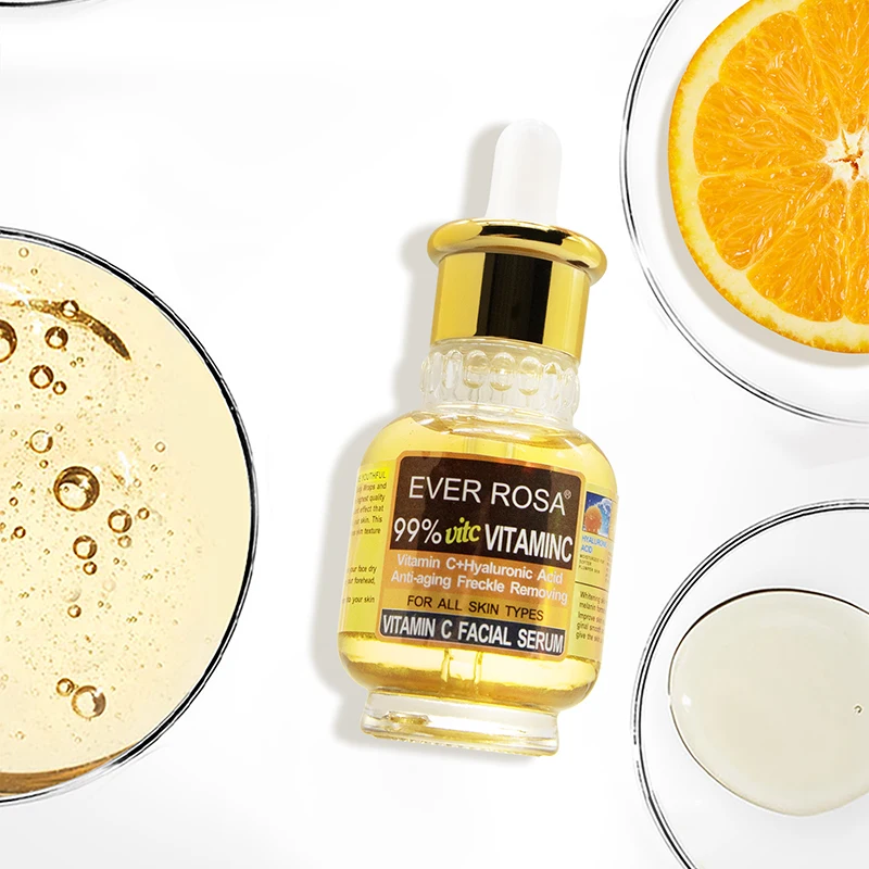 

99% Vitamin C Face Serum Liquid Facial Mask Vitamin E Hyaluronic Acia OEM Skincare