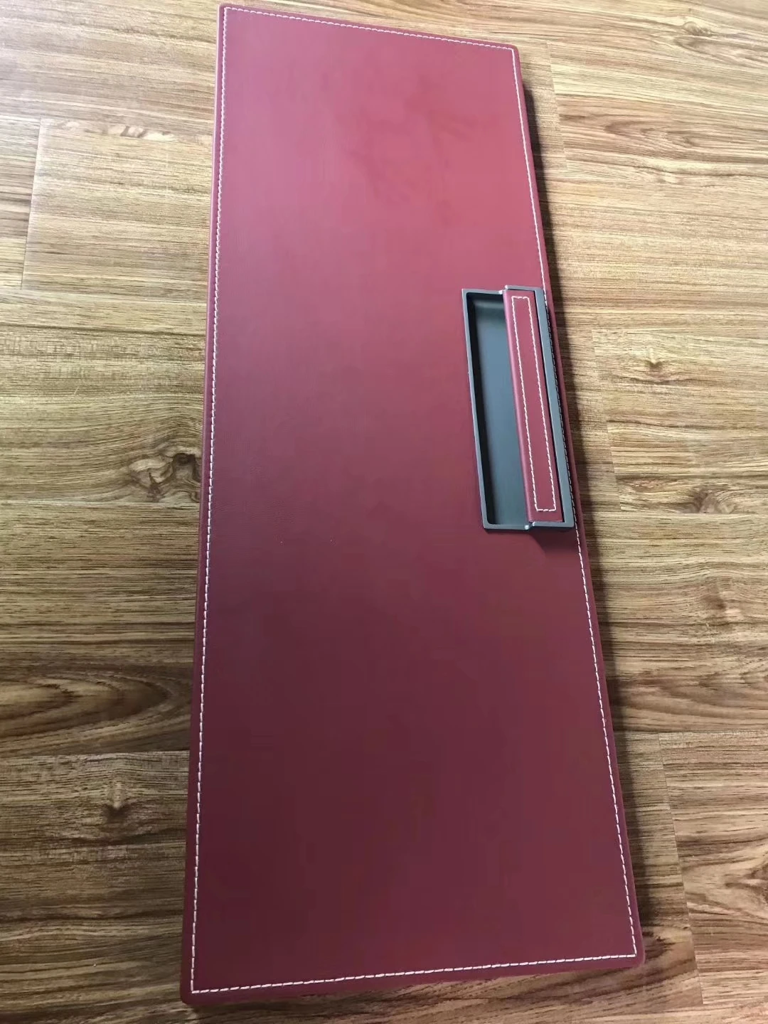 Aluminium Sliding Wardrobe Door Designs Imitation Leather Covered