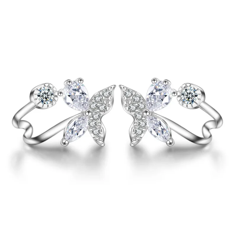 

Free shipping hot selling Korean style flower butterfly earrings