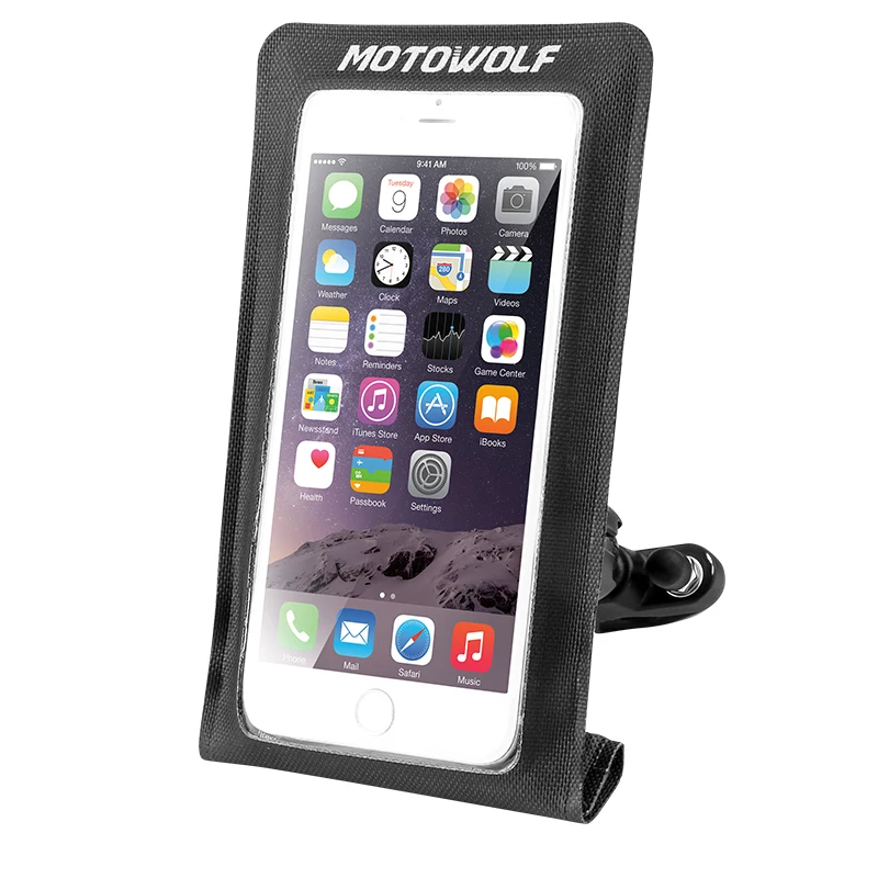 

MOTOWOLF Universal Bicycle Accessories Waterproof Case Bike Phone Holder For Smart Phone, Black