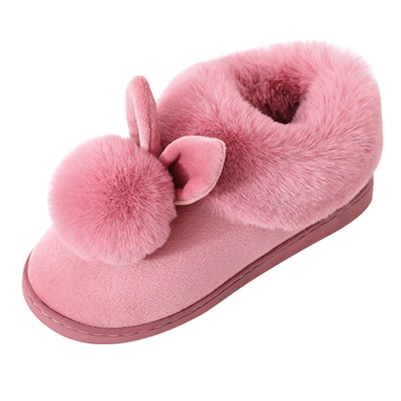 

non-slip snow boots for women Cotton slippers women's parent-child warm cotton slippers