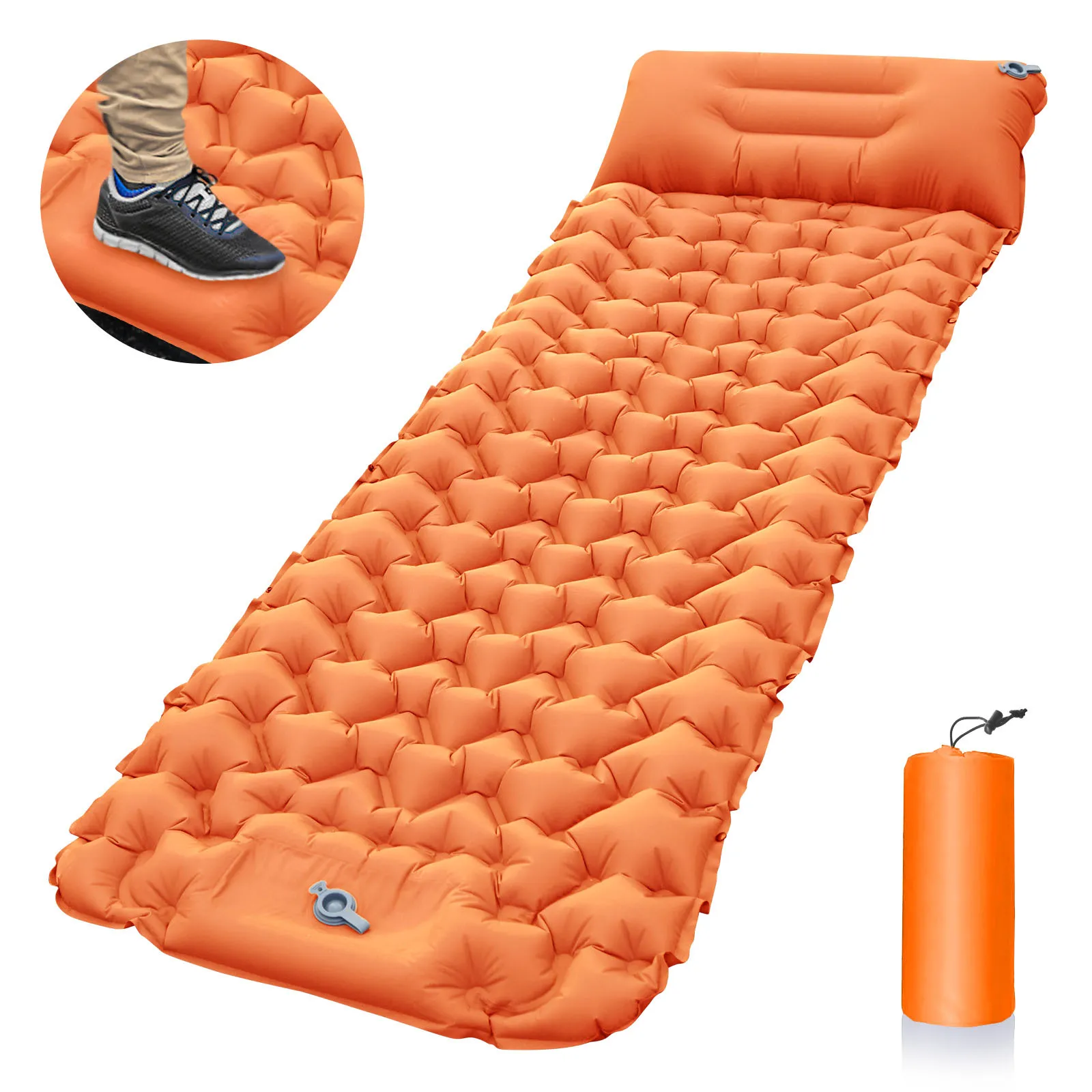 Hot Sale Inflatable Hiking Picnic Waterproof Mattress Pad Camping Bed Air Mattress