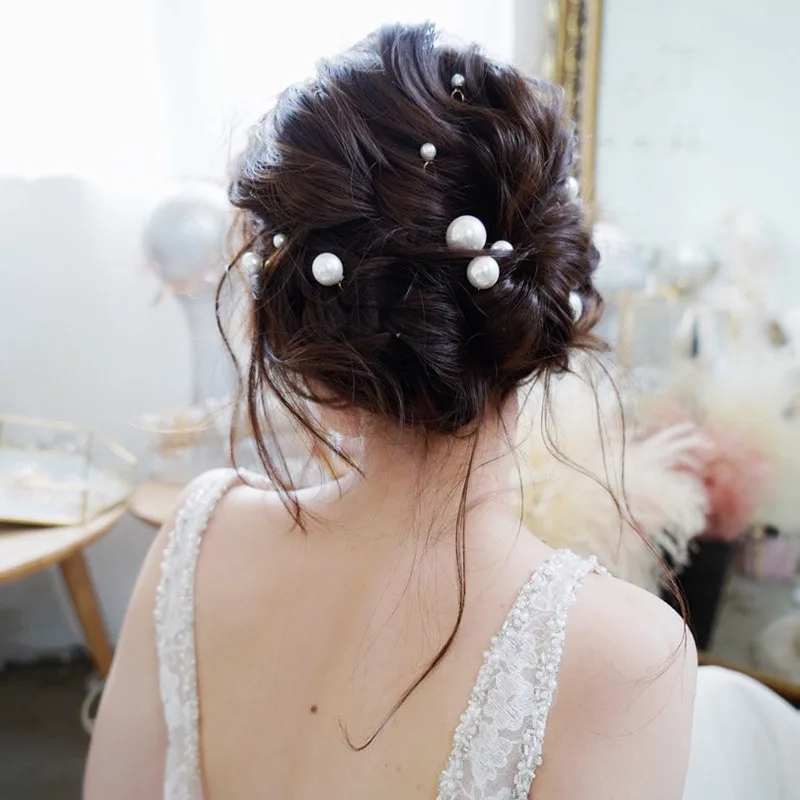 
New wedding Hair Various Size Pearl U-shaped hair hair fork 