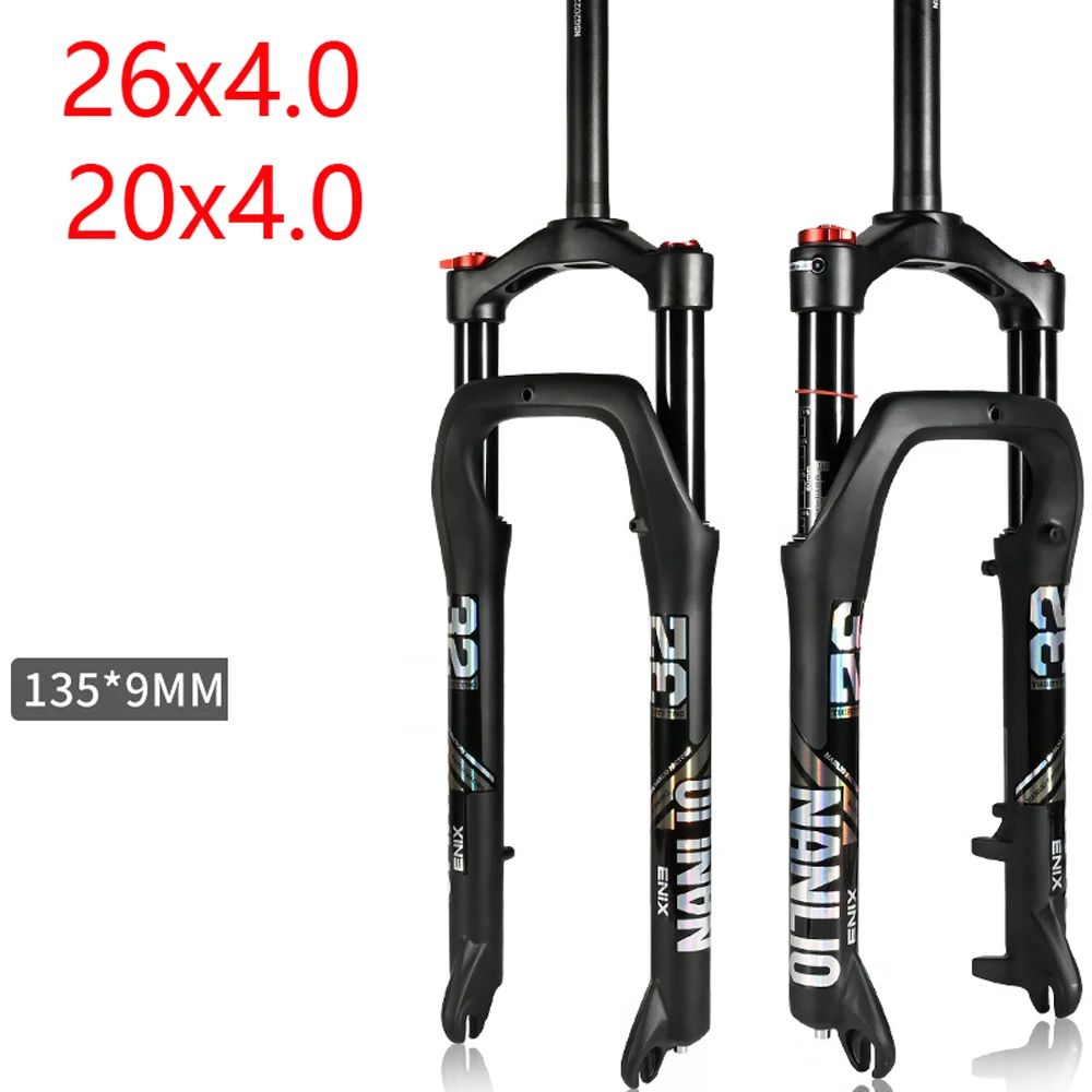 

NanLio snow bike front fork 20x4.0 inch Fat tire e-bike forks 26x4.0 inches Beach bicycle front fork air 9x135MM