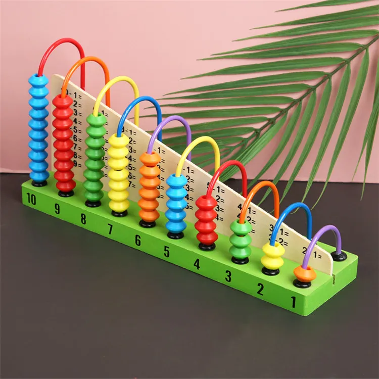 Amazon Hot Selling Colorful Math Abacus Wooden Slide Block Abacus ...