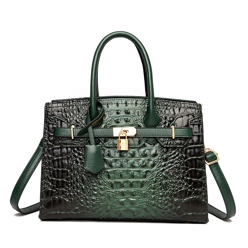 

designer Tote Bag luxury crocodile pattern ladies purses shoulder hand bags alligator custom PU Leather bags women handbags