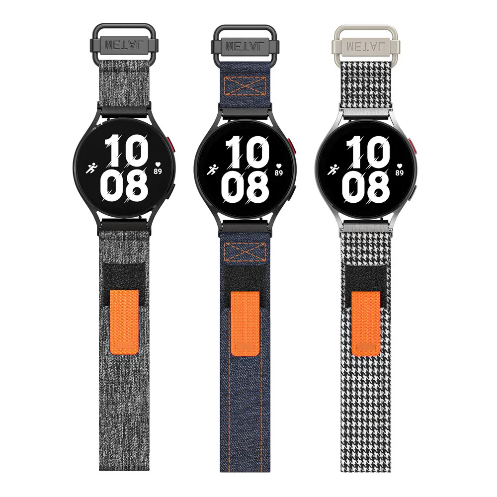 

20mm Fabric Canvas Fashion Sport smart watch bands for Samsung galaxy watch active2