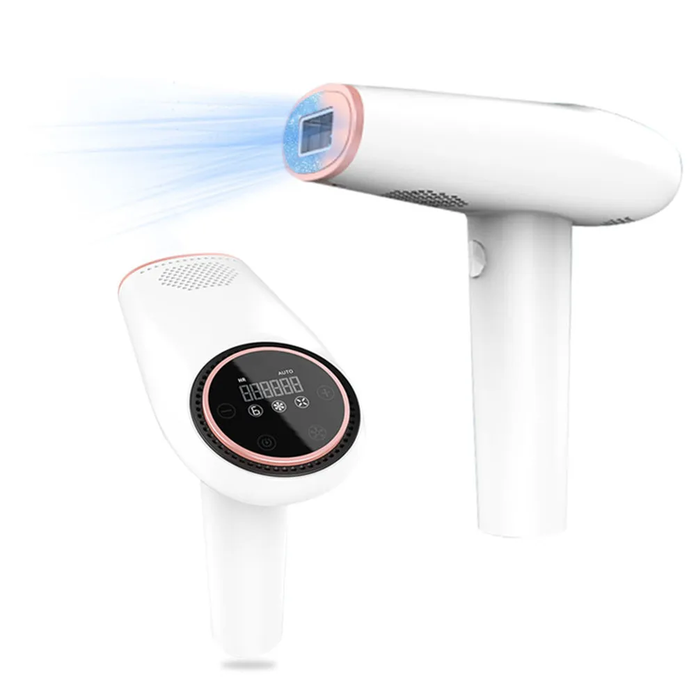 

Upgrade Ice Compress Painless Permanent Handheld Home Use IPL Laser Hair Removal Device for Women Men, White