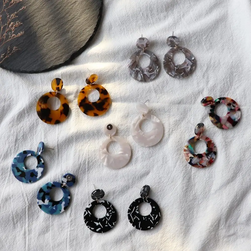 

Colorful Acrylic Earrings for women Fashion party show Jewelry Wholesale 2019