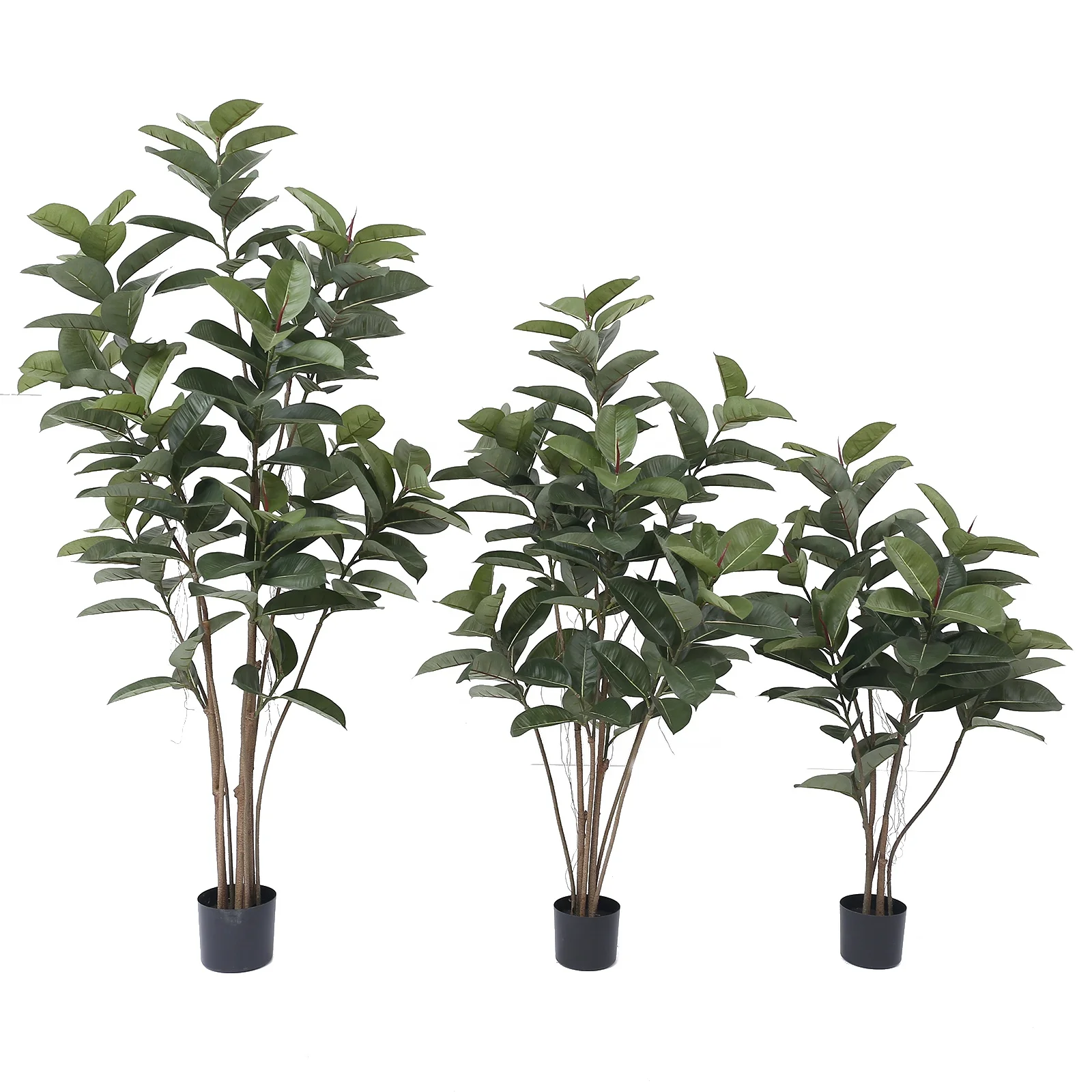 

Faux Tropical Ficus Elastica Plant 150cm Artificial Potted Rubber Tree for Home Office Decor, Shown
