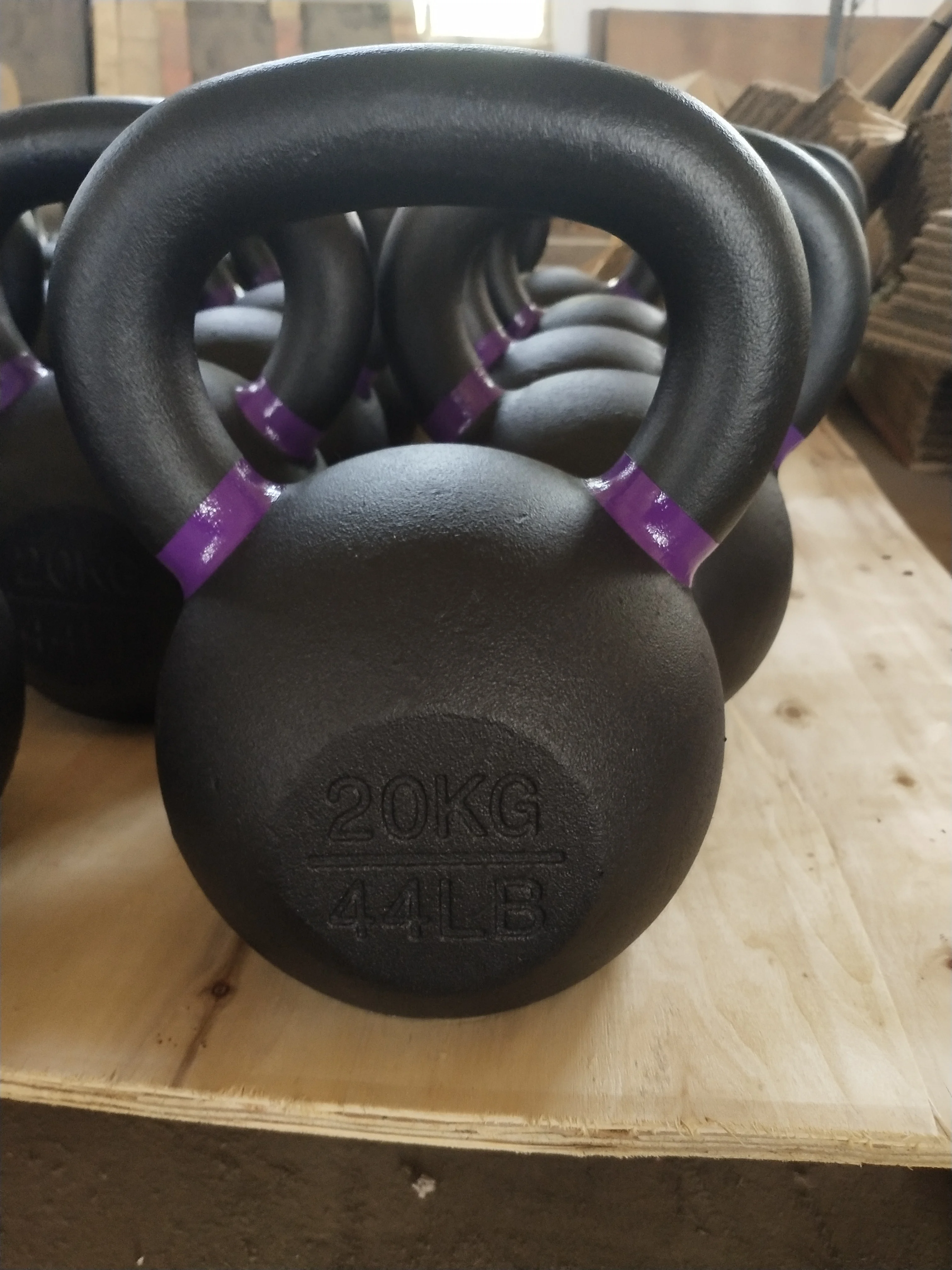 Pro Cast Iron Competition Kettlebell With Colored Stripes Powder Coated