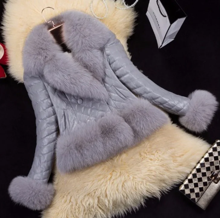 

Mink Fur Women's Long Mink Fur Coat, Contrast color