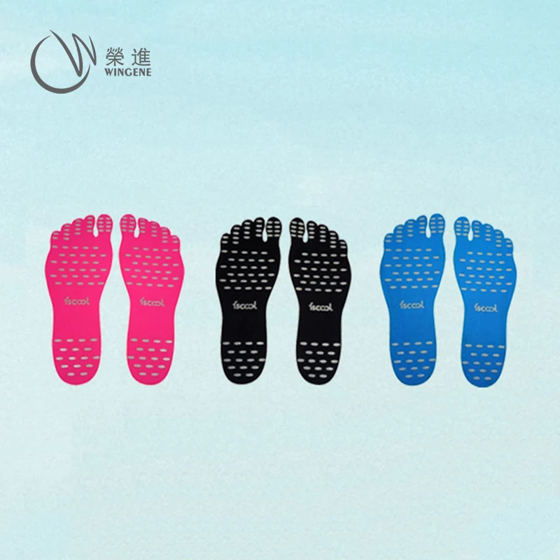 

2020 Anti-slip Foot Protector Waterproof Silicone Stick On Soles Feet Pads For Beach, Multi colors