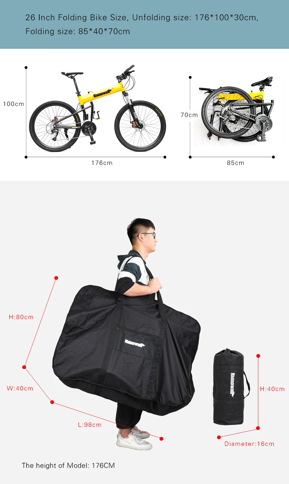 Bike Bag 3sixty Folding Bike Aliexpress FRONT BAG BIG SIZE CLIP ON - Main Image