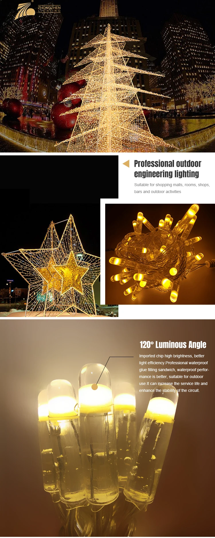 Professional Manufacturer Made Outdoor IP44 Holiday Decoration String LED Lamp