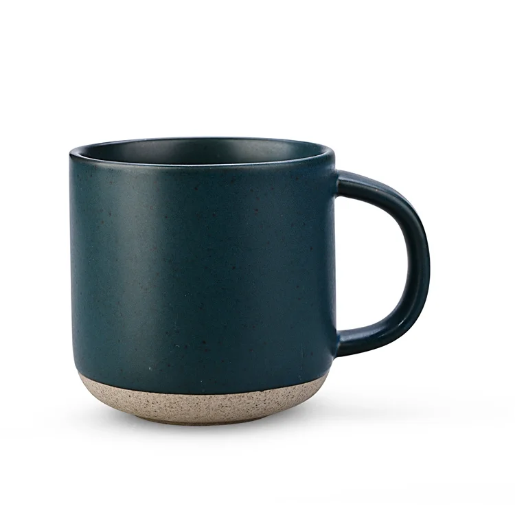 

12 oz 300 ml 350 ml 400 ml Japanese style coffee tea clay ceramic mug with anti-slip base