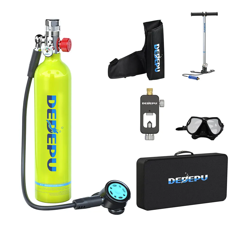 

DEDEPU Spare Air - Emergency Breathing System - Refill Adapter From Scuba Tank Included