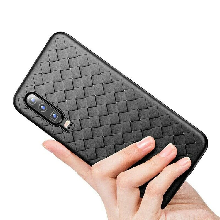 

Fashion luxury heat dissipation design weaving leather grain soft tpu mobile cell phone cover case for oneplus 6t 7 1+6t 1+7