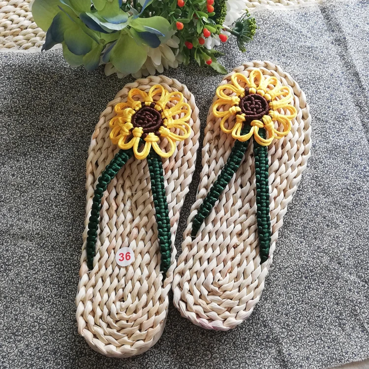 

Custom Hand Woven Natural Women Straw Rattan Sandals,Wicker Shoes,Rattan shoes