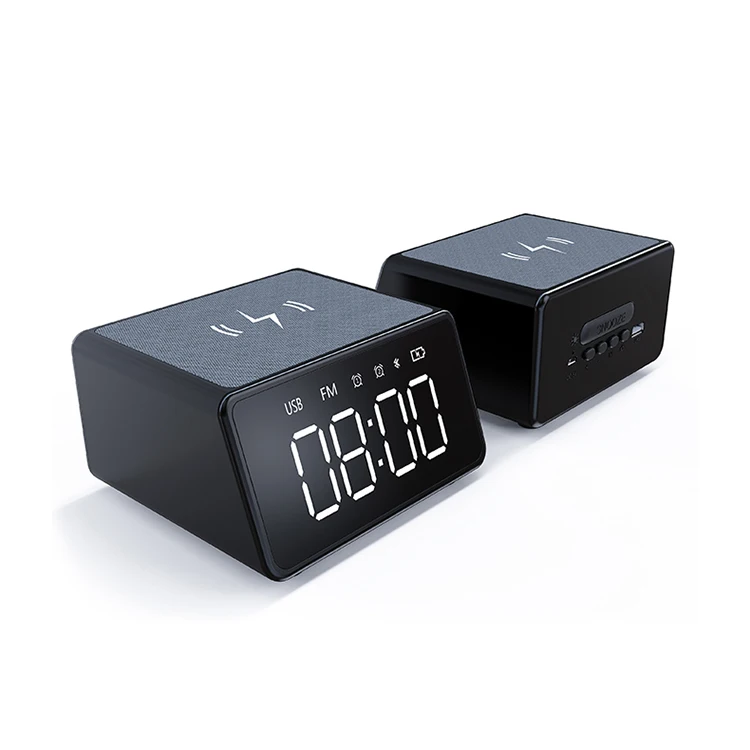 

Free Sample home theatre system blue tooth subwoofer 4000mAh wireless charger blue tooth speaker with alarm clock, Green/blue/red/oem
