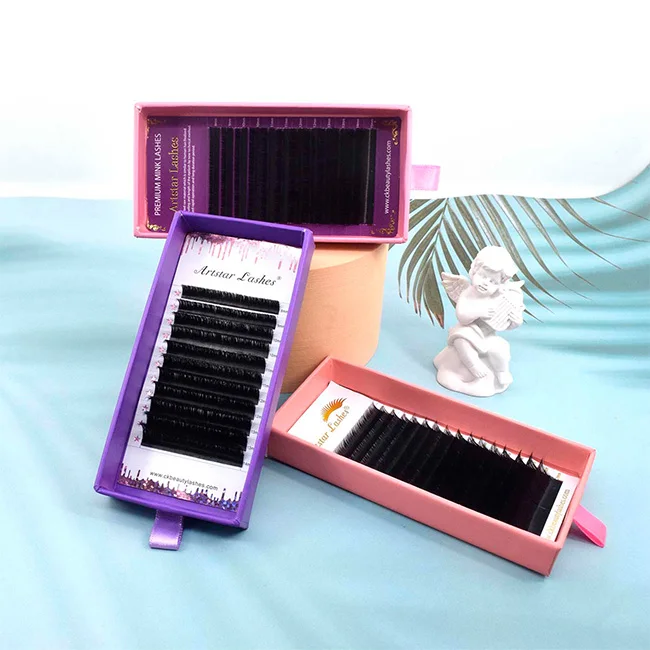 

0.03 0.05 0.07mm Russian Volume Eyelash Extention Self Fanning Lashes Easy Fan Lashes Private Label