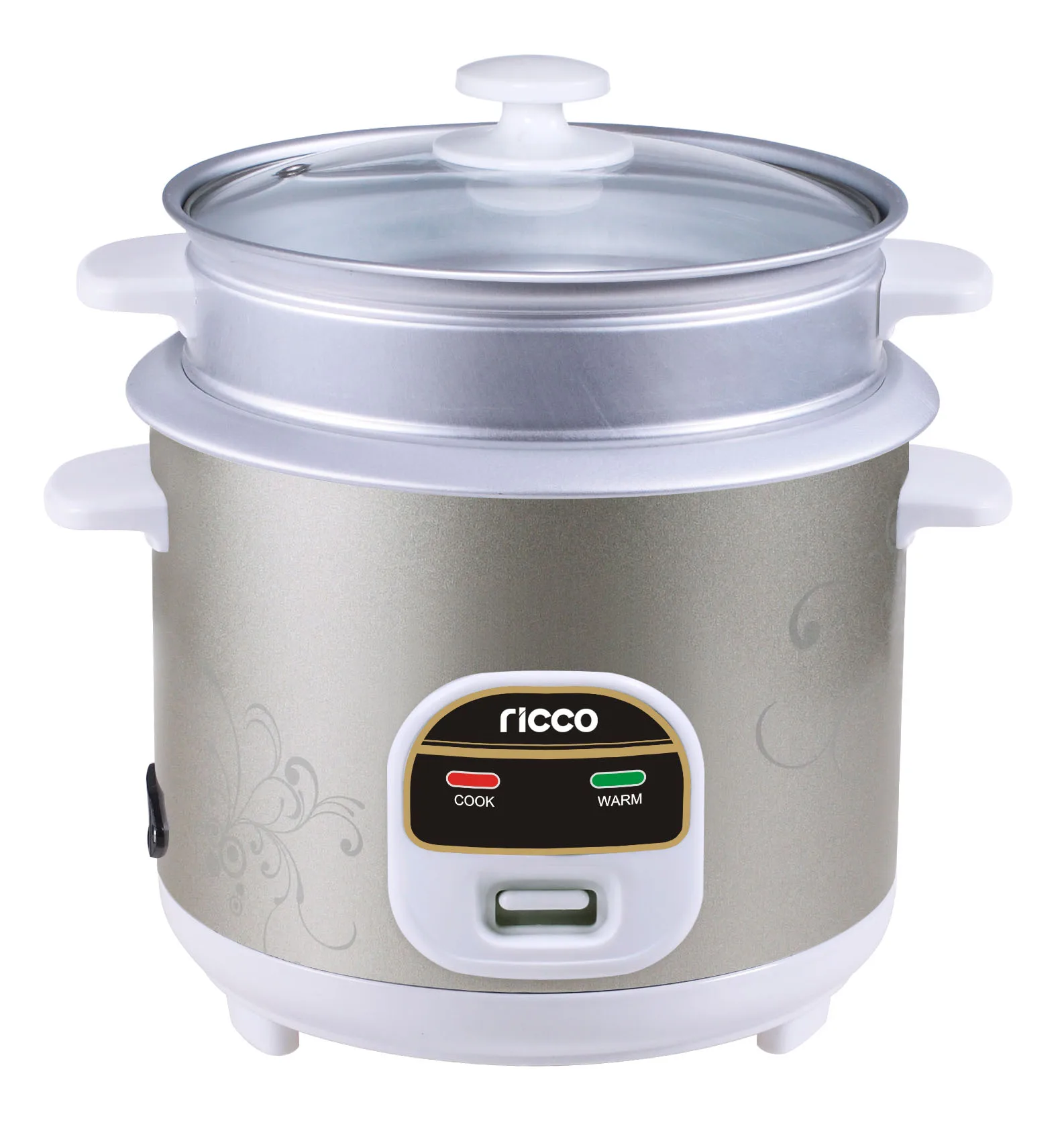 Rice Cooker Small 1-1.5 Cups Uncooked(3 Cups Cooked), Mini Rice 0.3L-White