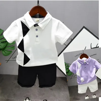

2021 fashion designer summer 2 pieces clothing set infant lil boy clothing for boys