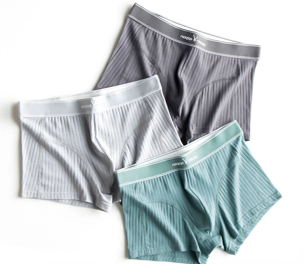 

New trend letter belt solid color underwear personality boxer underwear sports comfortable breathable men's boxer underwear