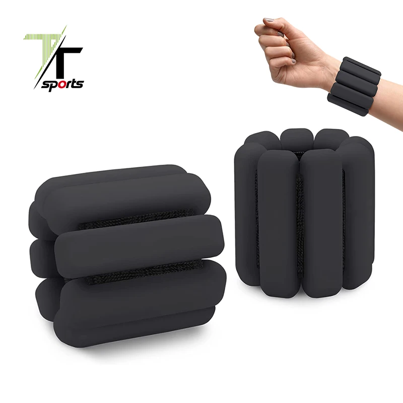 

TTSPORTS Silicone Bearing Weight Bracelet Silicone Wrist Weight Bangle Pair Running Yoga Dancing Training Sports Fitness Wrist, As picture/custom