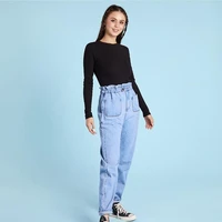

2020 UK Retro warm baggy skinny Jeans female