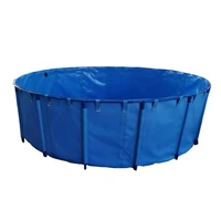 

Hot sell large foldable pvc plastic tarpaulin farming fish tank pond with stand