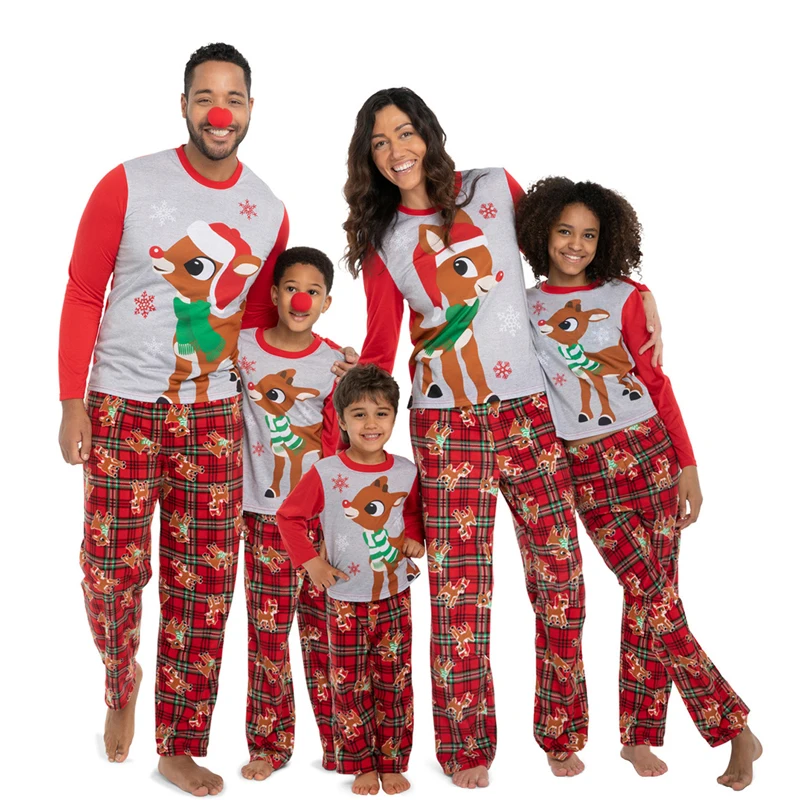 

Hot Fashion Printed Wholesale 2021 New Arrivals Plus Size Women Men Kids Pajamas Family Christmas Pajamas