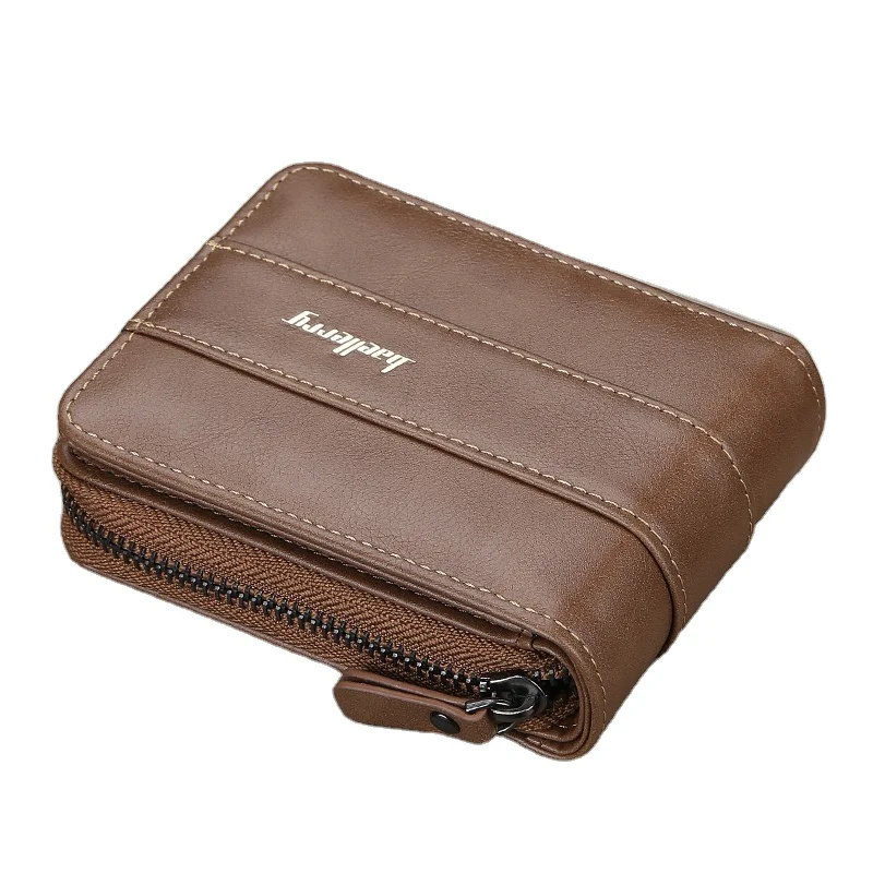 

Baellerry D9252 New Fashion Men Short Zipper Card Holder Mens Wallet leather men Purses