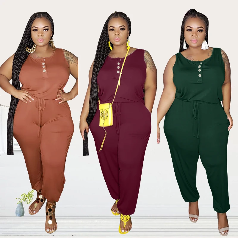 

Bunny BN-20765 Casual Solid Color Plus Size Women Clothing Woman Clothes Jumpsuit, Picture